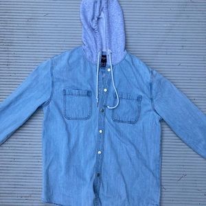 Forever 21 Hooded Jean Jacket
